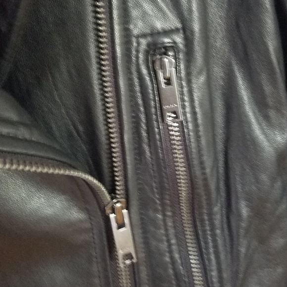 NEW DKNY butter Soft Lamb Skin Leather Moto Motorcycle Biker Jacket - Picture 11 of 17